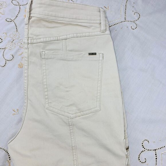 WHBM Skinny Cargo‎ Pants Women’s Phone Pockets Light Cream ($129) - Picture 15 of 15